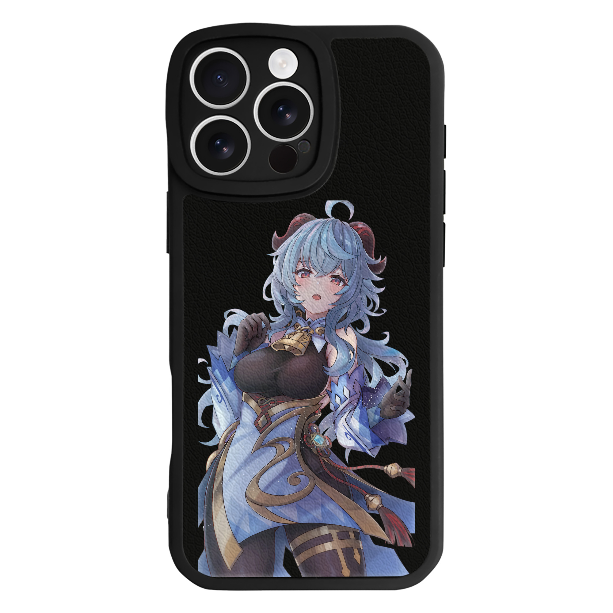 げんし神 甘雨 かんう genshin Ganyu 【iPhone 16シリーズ対応】シリコンスマホケース（レザー調） 材質：シリコン